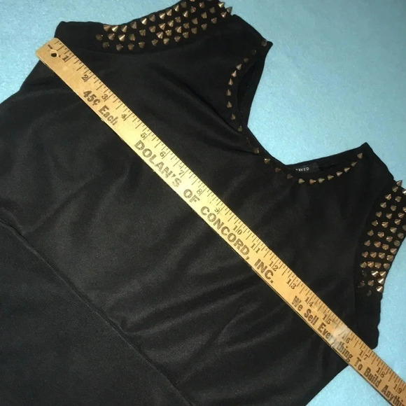 Spike blouse by RESERVED black peplum blouse size M - Picture 7 of 10